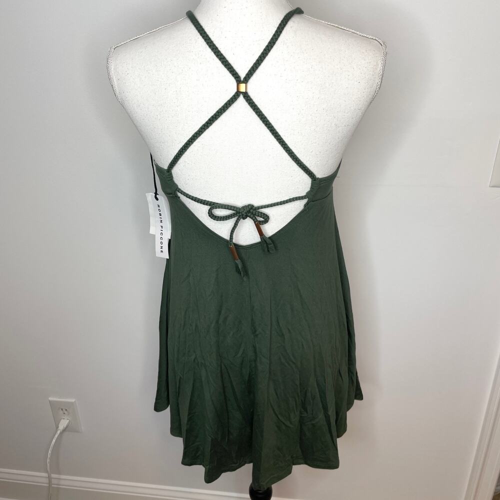 Robin Piccone Calista Gold Hardware Cover Up Dress Jungle Green Medium New - Picture 7 of 12